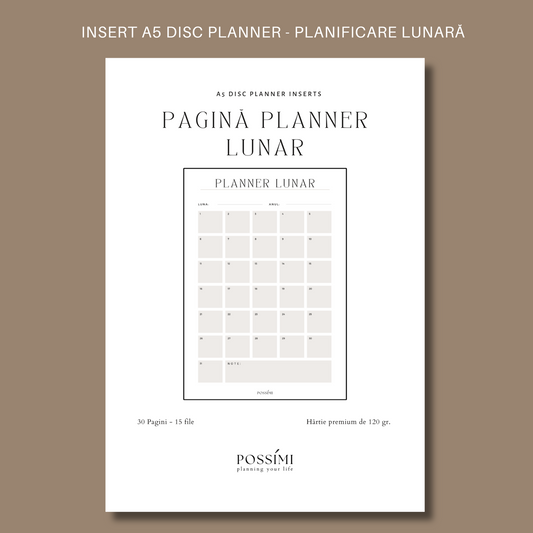 INSERT PLANIFICARE LUNARĂ