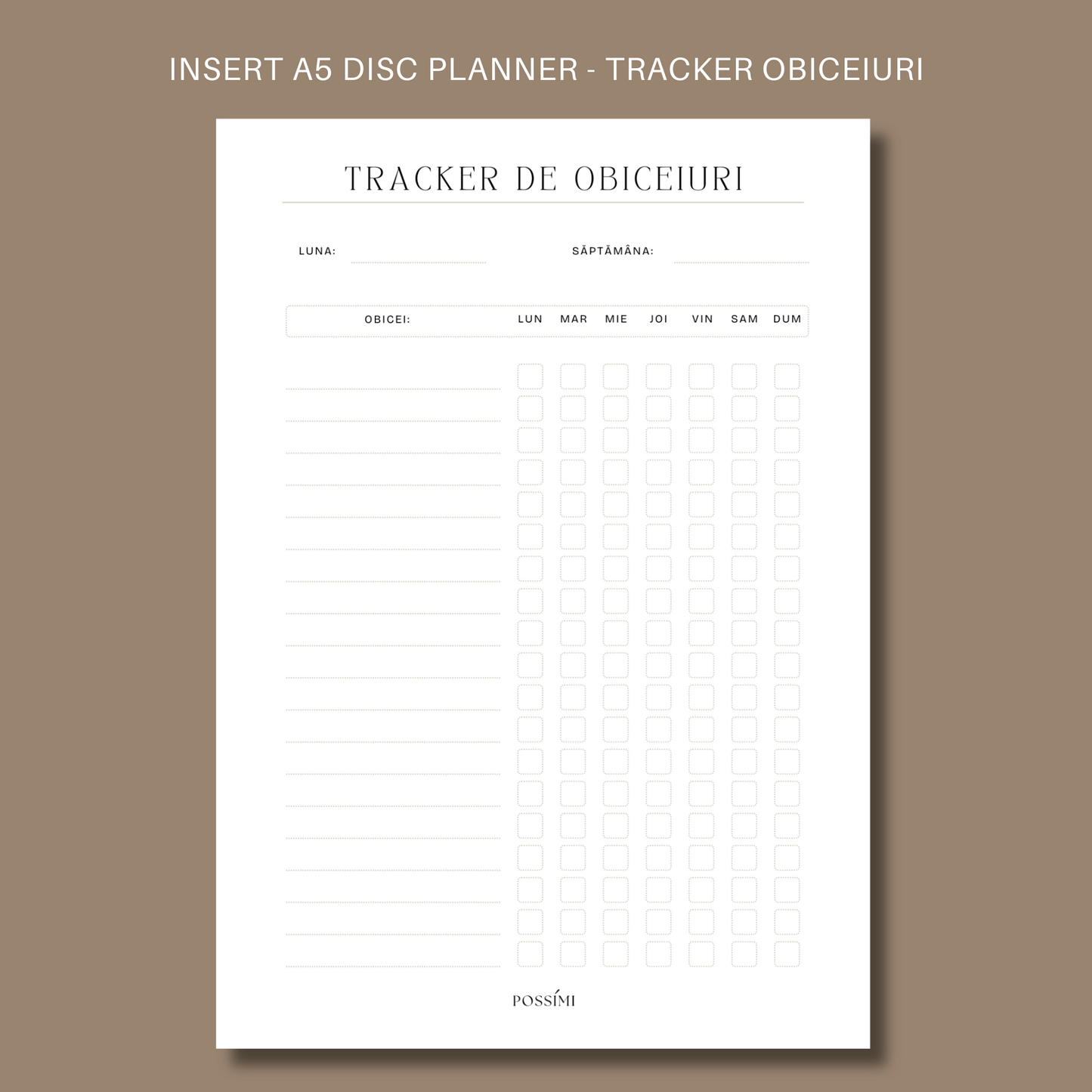 INSERT TRACKER OBICEIURI